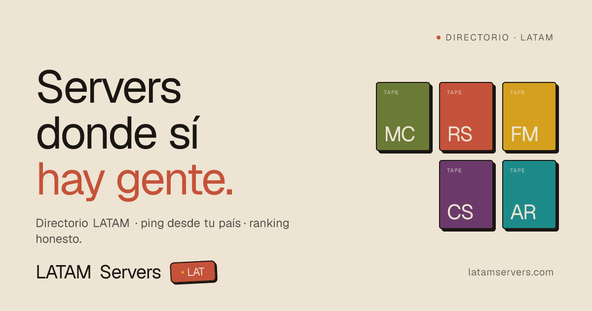 LatamServers — Directorio de servidores gaming LATAM